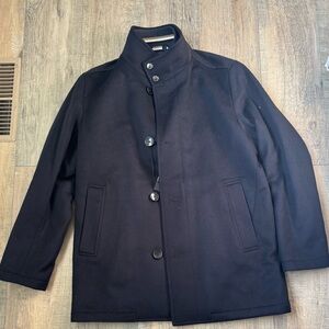 Boss Men's Dark Navy Pea Coat